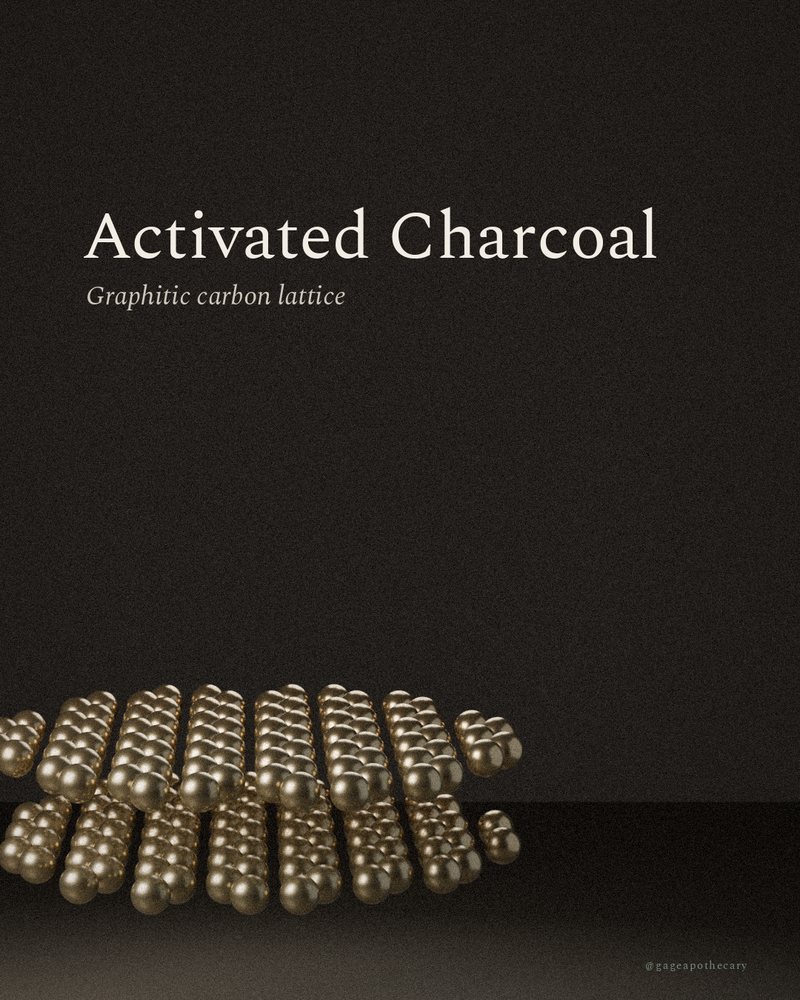 Activated Charcoal — , rendered from its real molecular structure