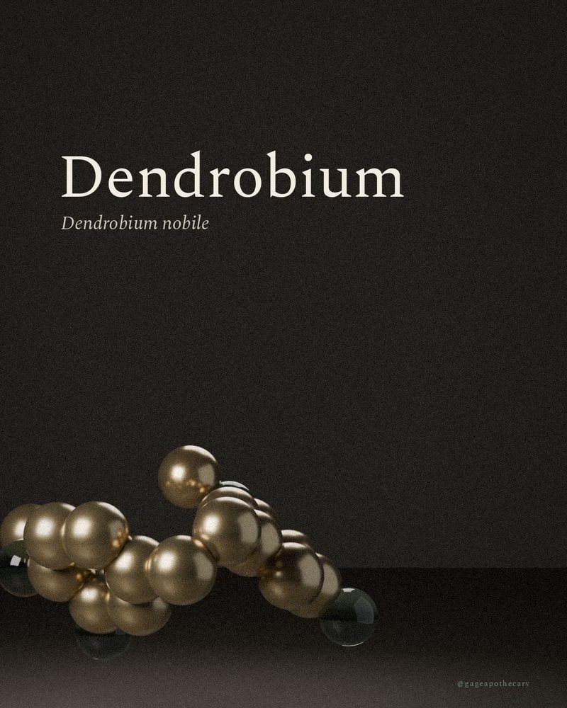 Dendrobium — Dendrobium nobile, rendered from its real molecular structure