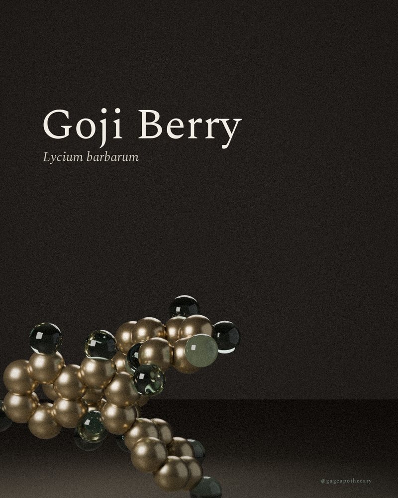 Goji Berry — Lycium barbarum, rendered from its real molecular structure
