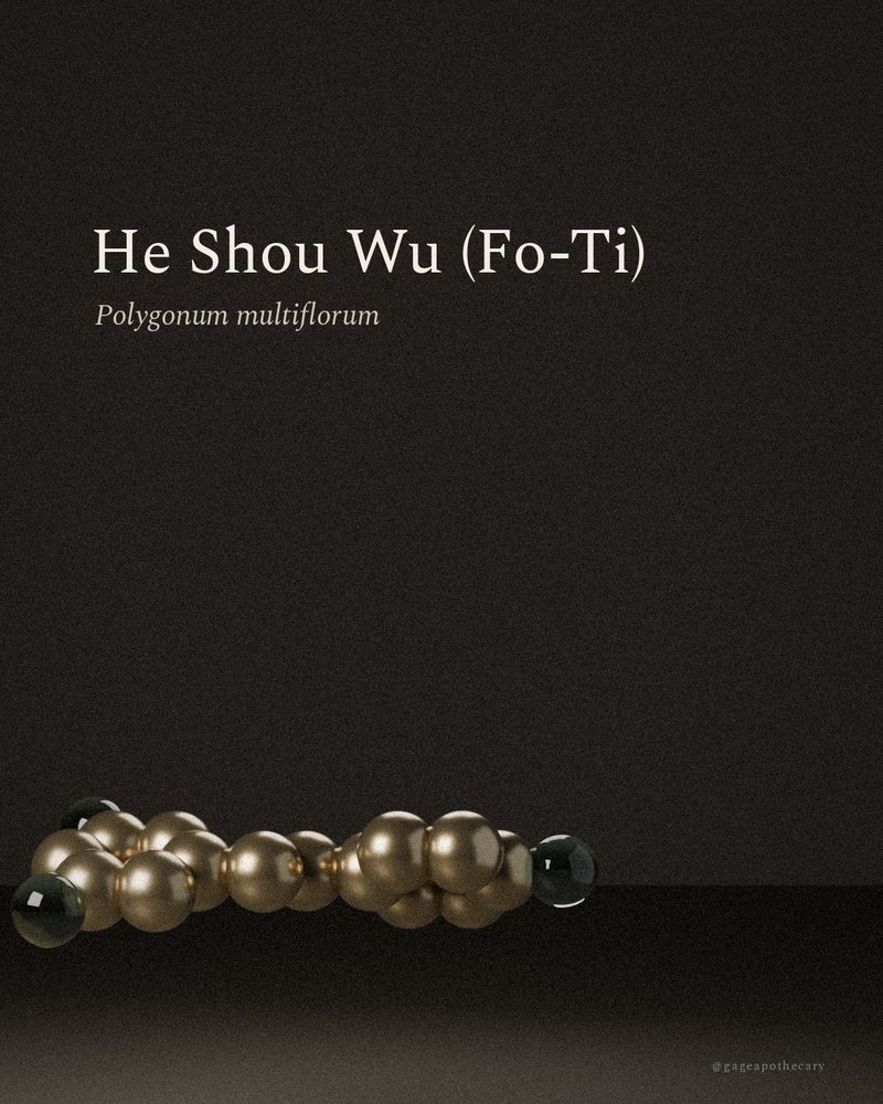 He Shou Wu (Fo-Ti) — Polygonum multiflorum, rendered from its real molecular structure