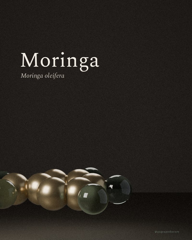 Moringa — Moringa oleifera, rendered from its real molecular structure