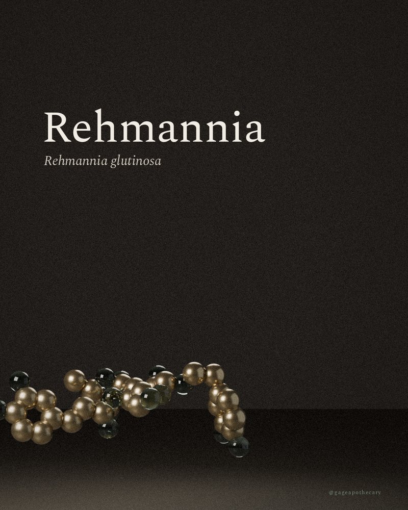 Rehmannia — Rehmannia glutinosa, rendered from its real molecular structure