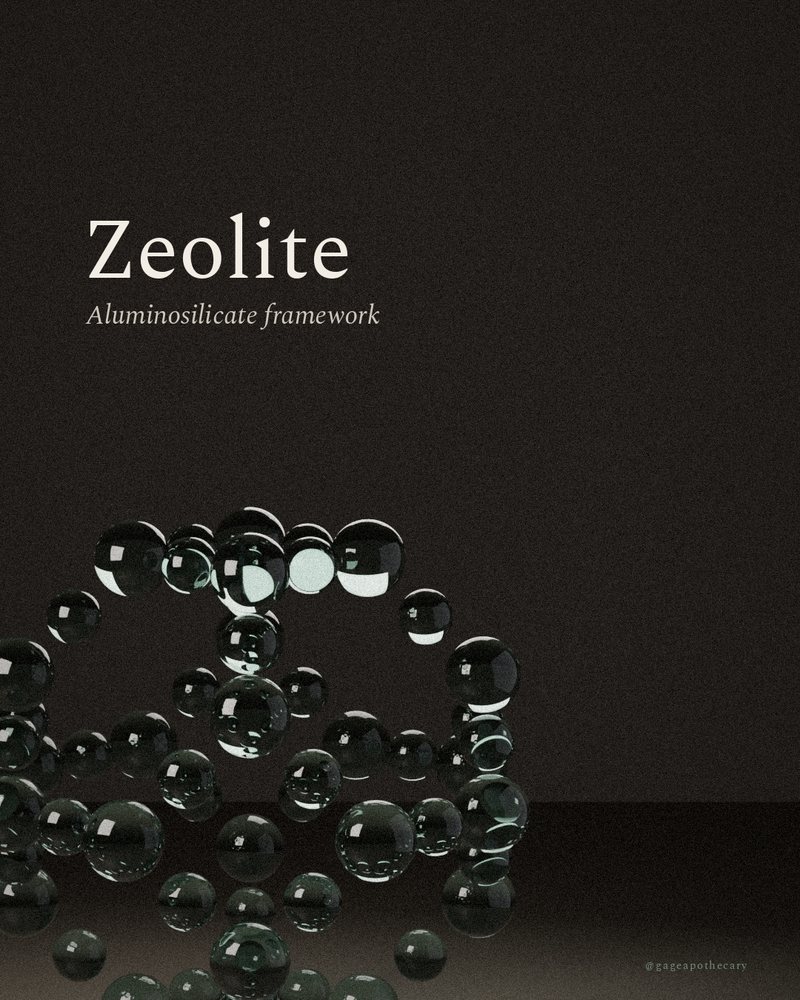 Zeolite — , rendered from its real molecular structure