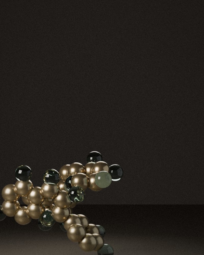 Goji Berry — Lycium barbarum, rendered from its real molecular structure