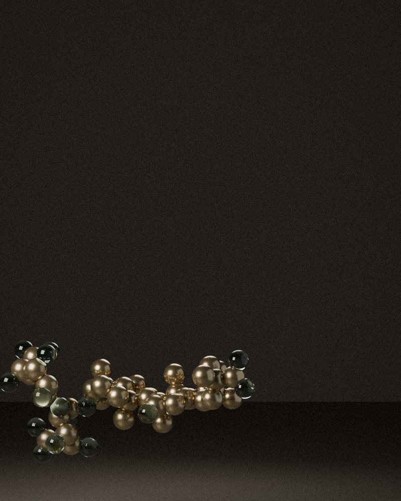 Licorice — Glycyrrhiza glabra, rendered from its real molecular structure