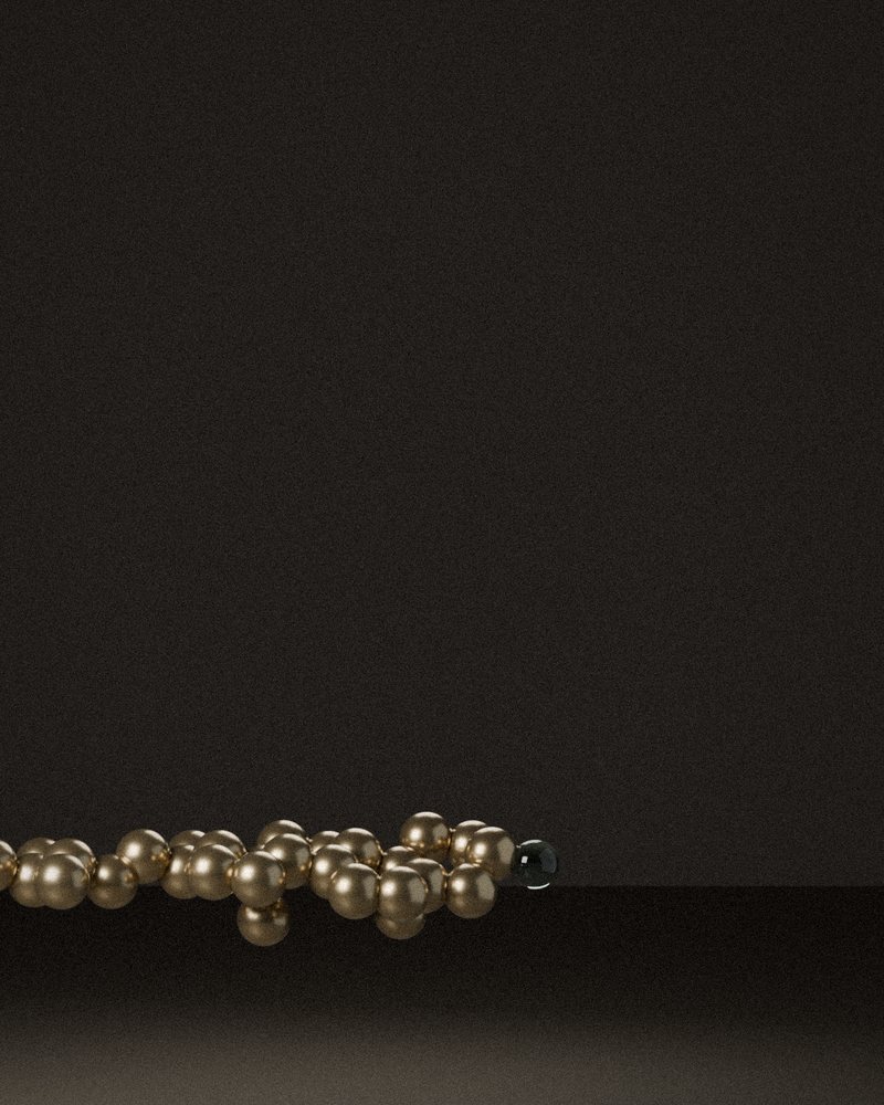 Lion's Mane — Hericium erinaceus, rendered from its real molecular structure