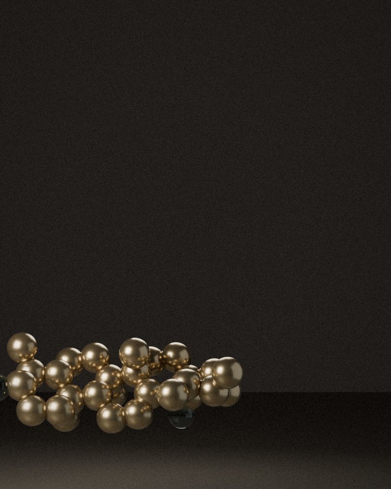 Tulsi (Holy Basil) — Ocimum sanctum, rendered from its real molecular structure