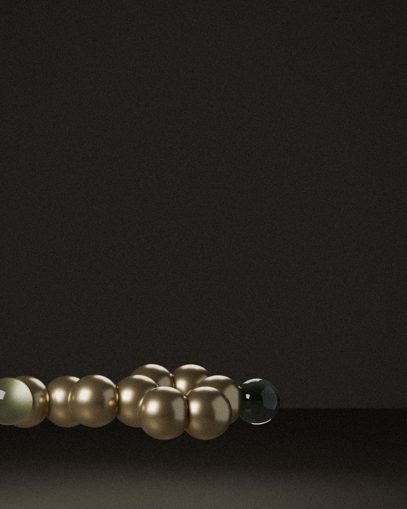 Wheat Grass — Triticum aestivum, rendered from its real molecular structure